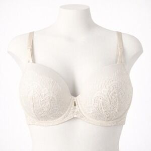 Victoria's Secret Body by Victoria Lined Demi Bra Lace Detail Cream 34DD